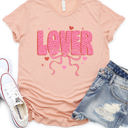 Large Peach Lover Bow Graphic Tee