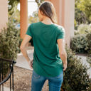 Medium Green Keyhole Cutout Top