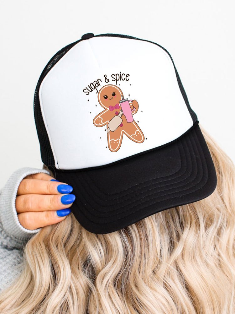 Sugar & Spice Gingerbread Man Trucker Hat