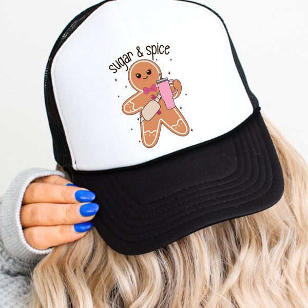 Sugar & Spice Gingerbread Man Trucker Hat