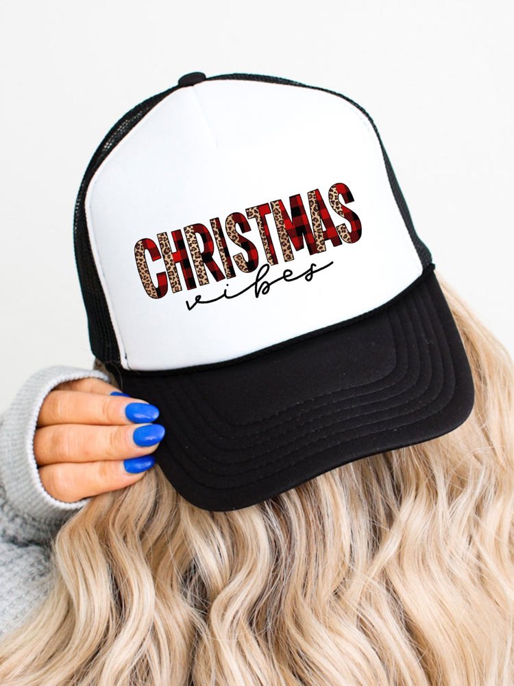 Christmas Vibes (Cheetah & Plaid) Trucker Hat