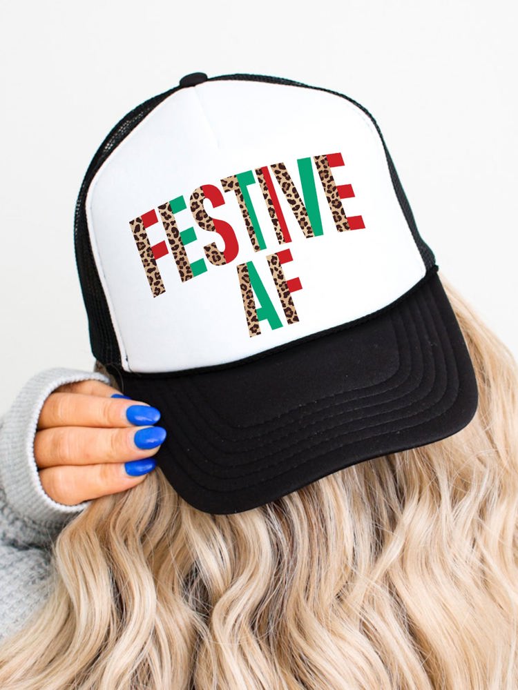 Festive AF (Cheetah Print)  Trucker Hat