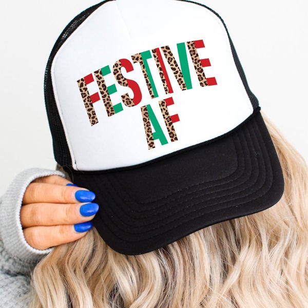 Festive AF (Cheetah Print)  Trucker Hat