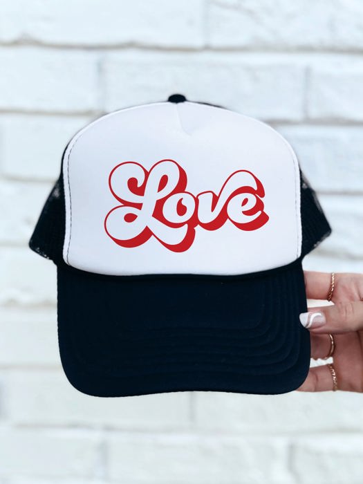 Cursive Love Trucker Hat