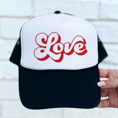 Cursive Love Trucker Hat