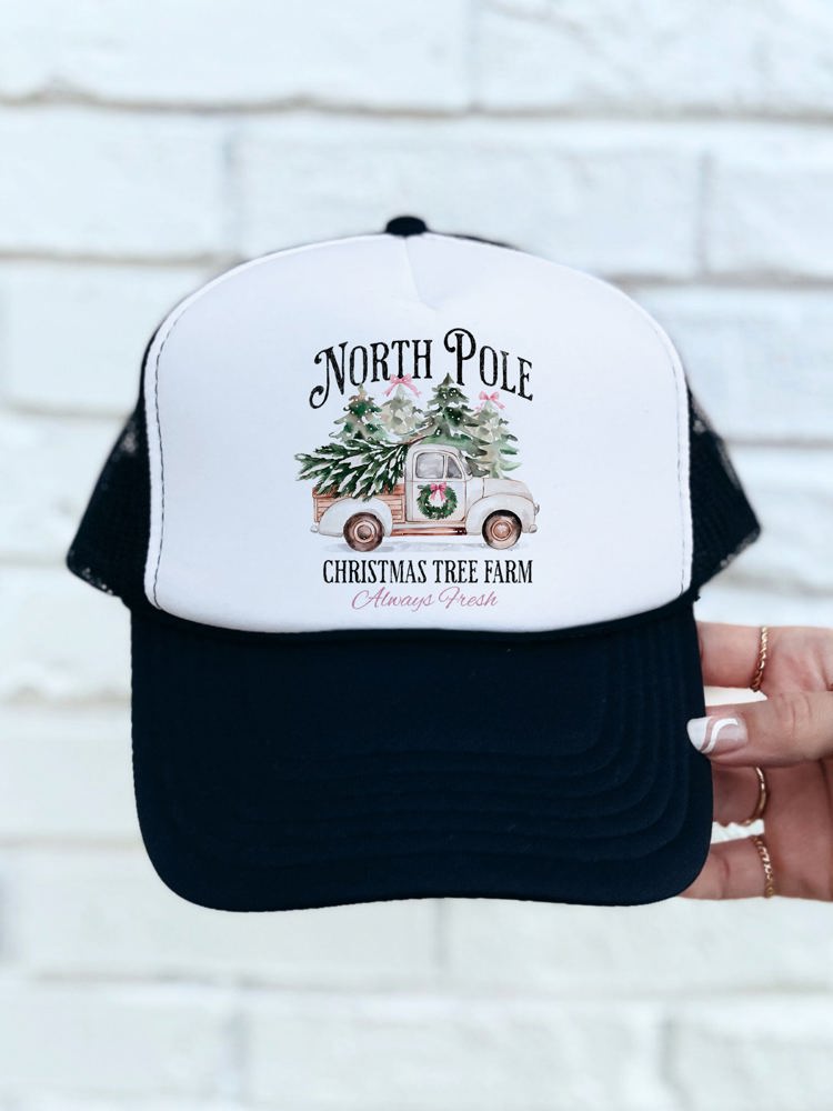 North Pole Christmas Tree Farm Trucker Hat