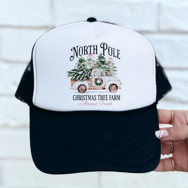 North Pole Christmas Tree Farm Trucker Hat