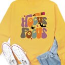 Large Yellow Hocus Focus Teacher Graphic Sweatshirt