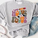 Large Gray Hocus Focus Teacher Graphic Sweatshirt