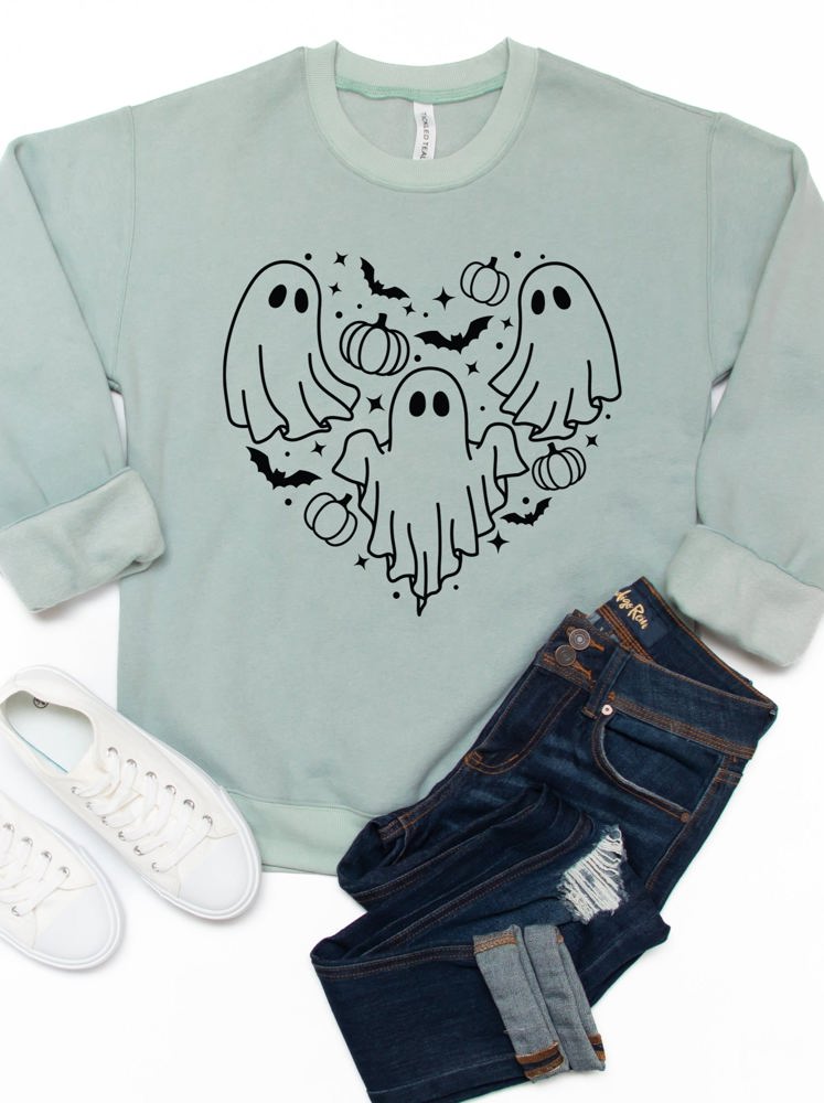 Ghost Heart Graphic Sweatshirt