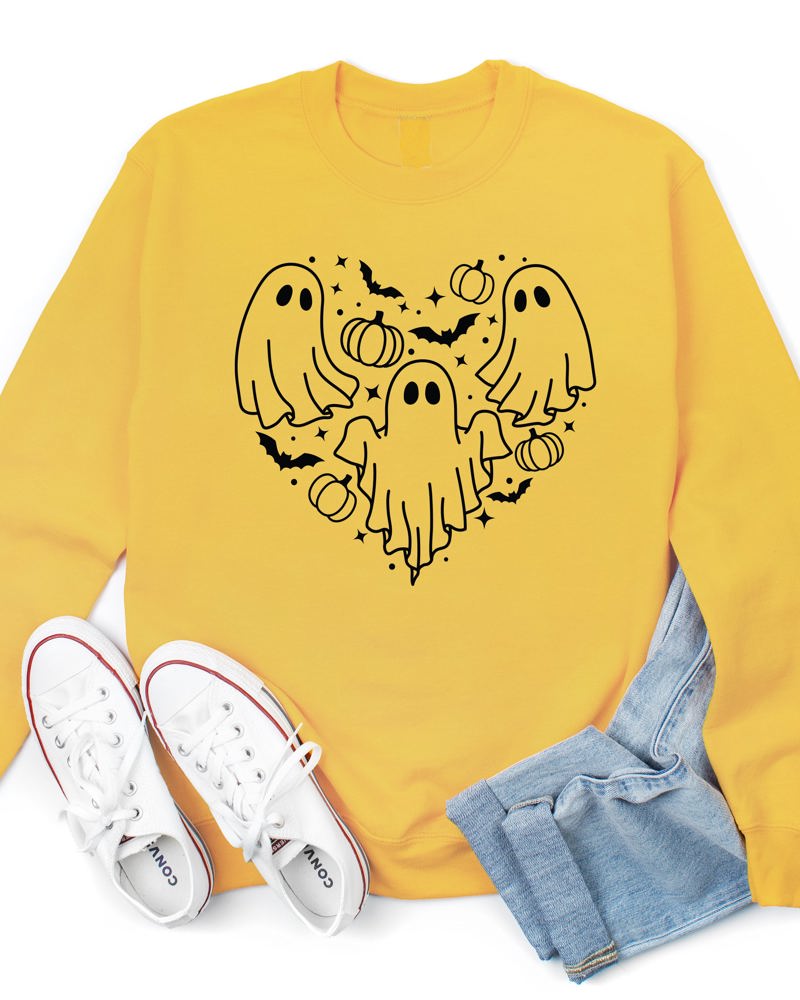 Ghost Heart Graphic Sweatshirt