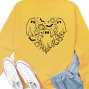 Large Yellow Ghost Heart Graphic Sweatshirt