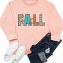 Large Peach Fall Vibes Graphic Sweatshirt