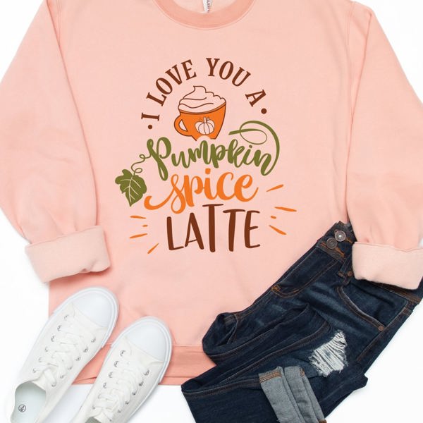 I Love You a Pumpkin Spice Latte Graphic Sweatshirt