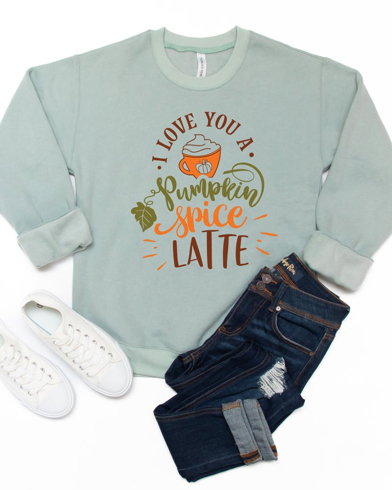 I Love You a Pumpkin Spice Latte Graphic Sweatshirt