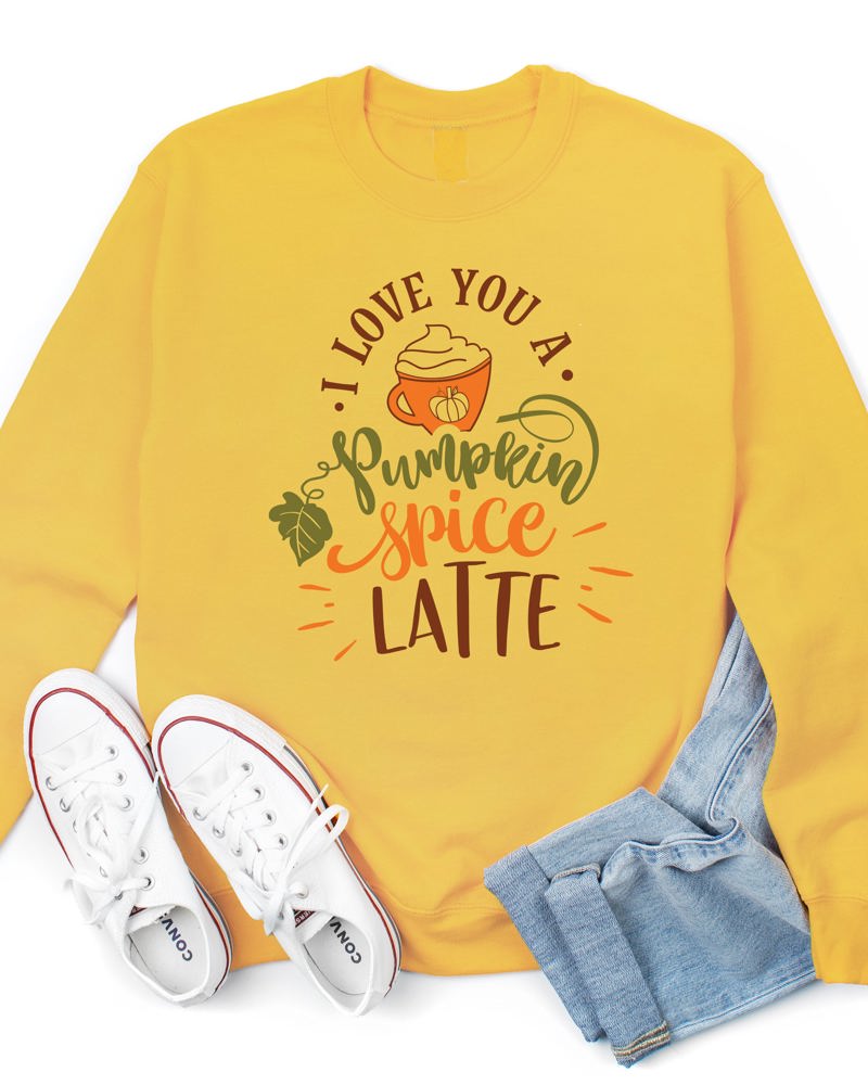 I Love You a Pumpkin Spice Latte Graphic Sweatshirt