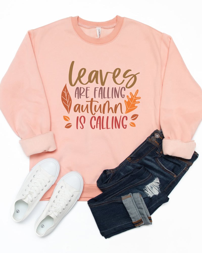 Leaves Are Falling, Autumn Is Calling Graphic Sweatshirt