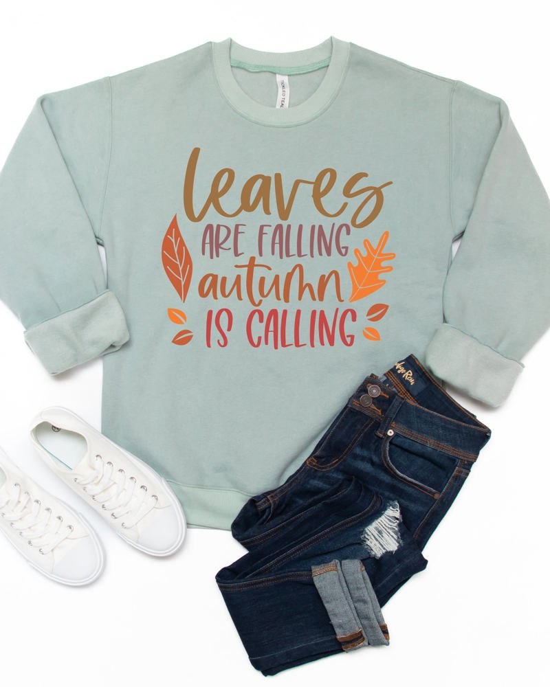 Leaves Are Falling, Autumn Is Calling Graphic Sweatshirt