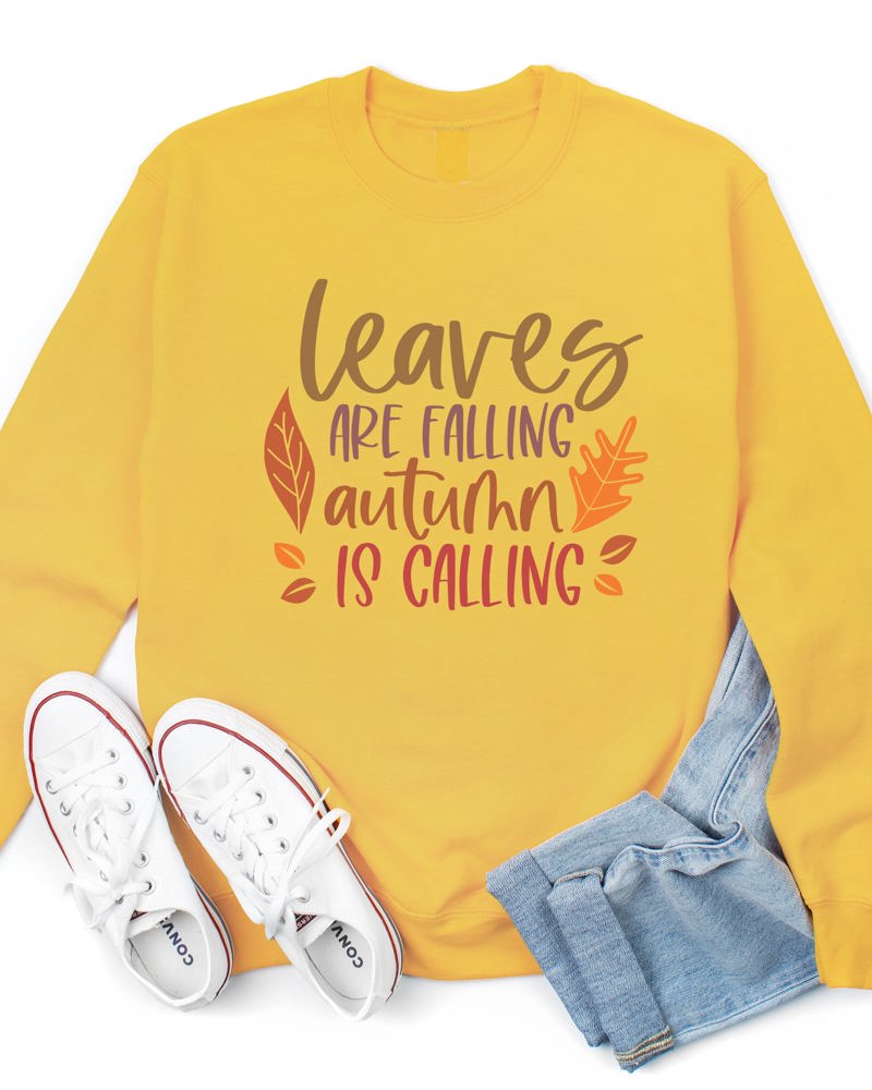 Leaves Are Falling, Autumn Is Calling Graphic Sweatshirt