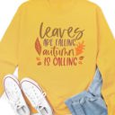 Medium Yellow Leaves Are Falling, Autumn Is Calling Graphic Sweatshirt