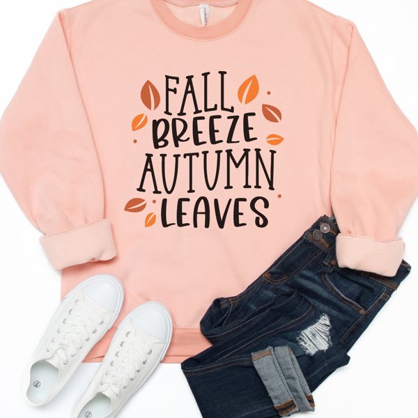 Fall Breeze Autumn Leaves Graphic Sweatshirt