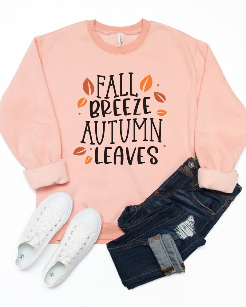 Fall Breeze Autumn Leaves Graphic Sweatshirt