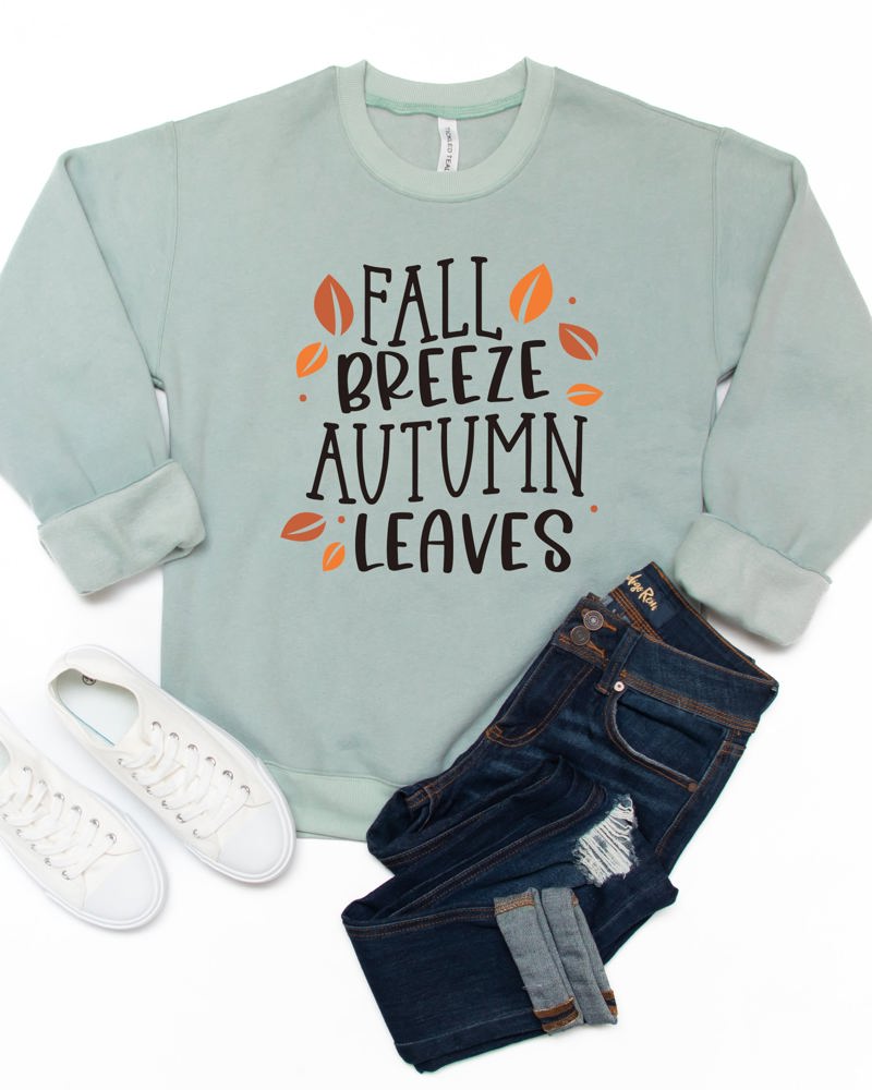 Fall Breeze Autumn Leaves Graphic Sweatshirt