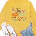 Small Yellow Autumn Skies Pumpkin Pies Graphic Sweatshirt