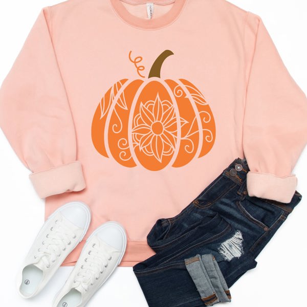 Floral Pumpkin Graphic Sweatshirt