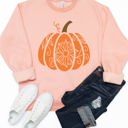  Floral Pumpkin Graphic Sweatshirt