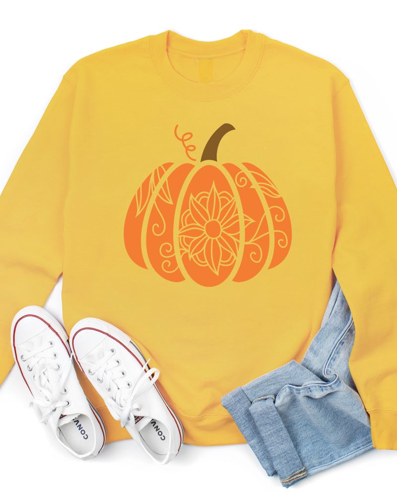 Floral Pumpkin Graphic Sweatshirt