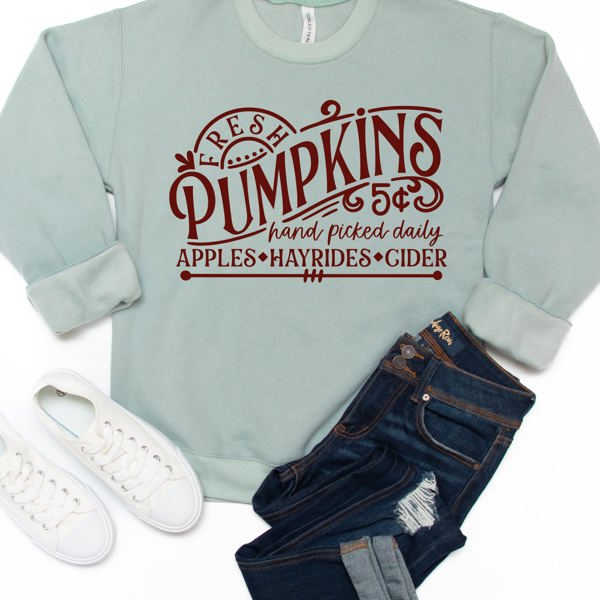 Fresh Pumpkins Graphic Sweatshirt