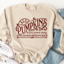 Large Tan Fresh Pumpkins Graphic Sweatshirt