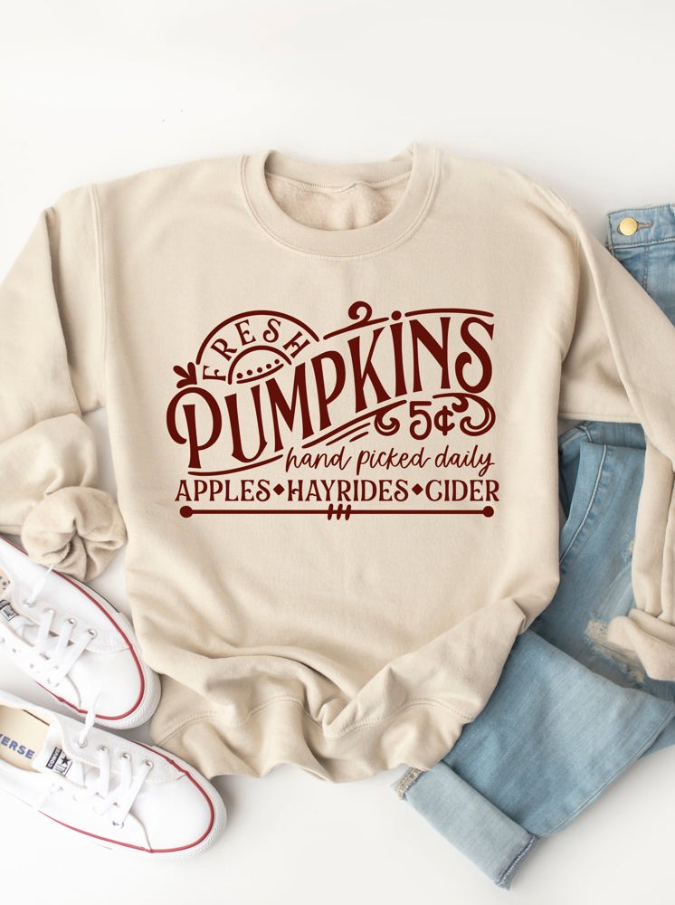 Fresh Pumpkins Graphic Sweatshirt