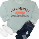 Large Sage Fall Market Truck Graphic Sweatshirt