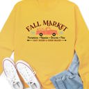 Large Yellow Fall Market Truck Graphic Sweatshirt