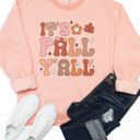 Large Peach It's Fall Y'all Retro Graphic Sweatshirt