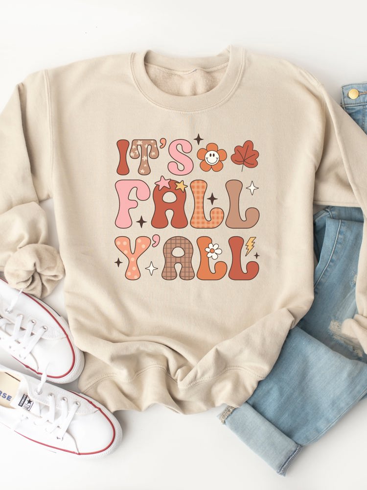 It's Fall Y'all Retro Graphic Sweatshirt