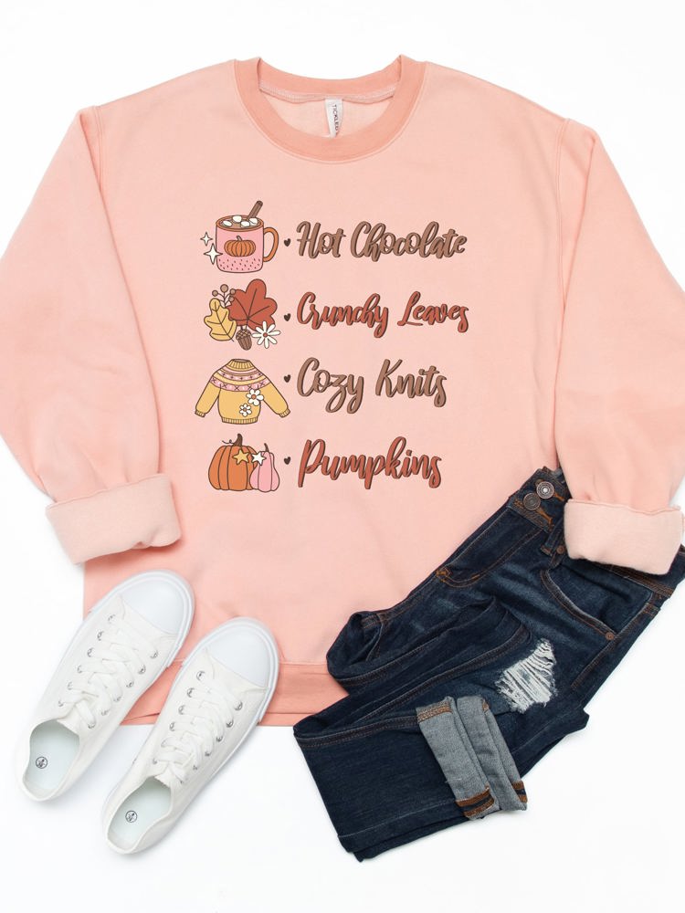 Fall things Icons Graphic Sweatshirt