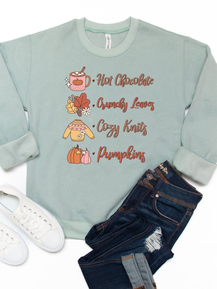 Fall things Icons Graphic Sweatshirt