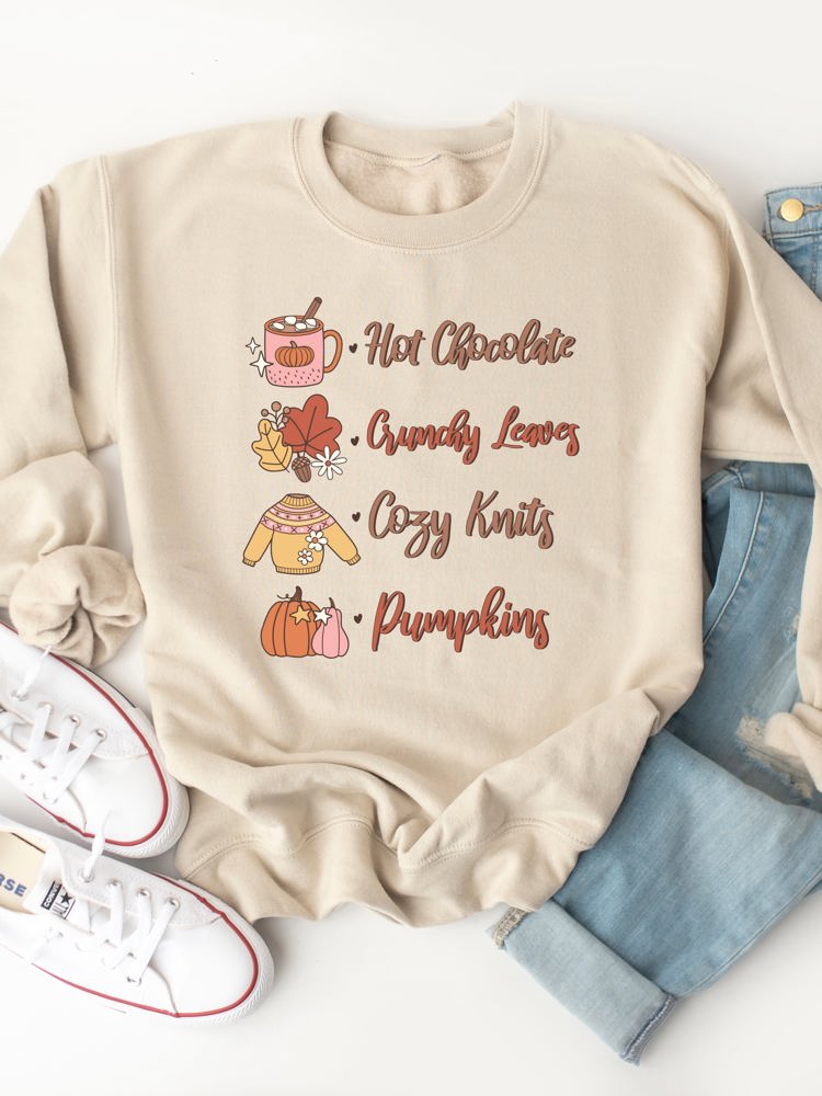 Fall things Icons Graphic Sweatshirt