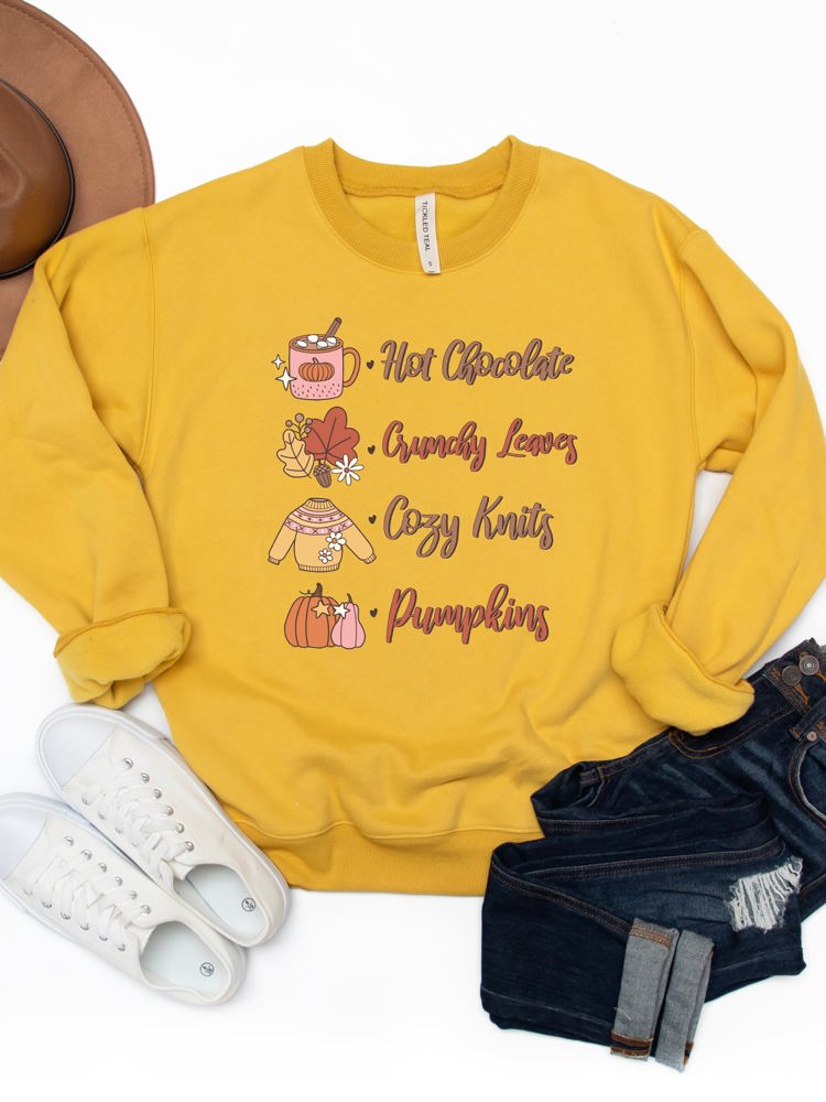 Fall things Icons Graphic Sweatshirt