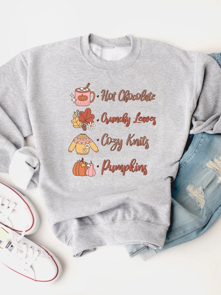 Fall things Icons Graphic Sweatshirt