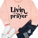 Large Peach Livin On A Prayer Graphic Sweatshirt