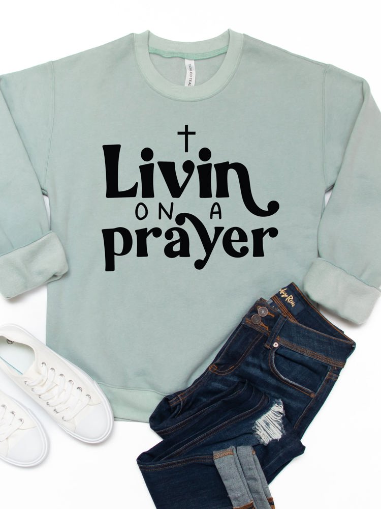 Livin On A Prayer Graphic Sweatshirt