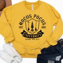 Large Yellow Hocus Pocus University Graphic Sweatshirt