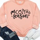 Large Peach Cozy Season (Trees) Graphic Sweatshirt