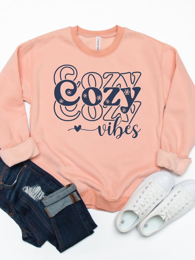 Cozy Cozy Cozy Vibes - Graphic Sweatshirt