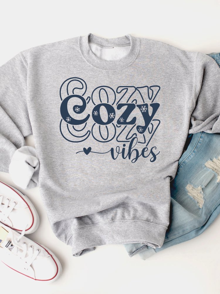 Cozy Cozy Cozy Vibes - Graphic Sweatshirt