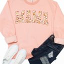 Large Peach Fall Leaf MAMA Graphic Sweatshirt